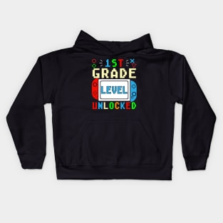 1st Grade Level Unlocked Video Game Kids Hoodie